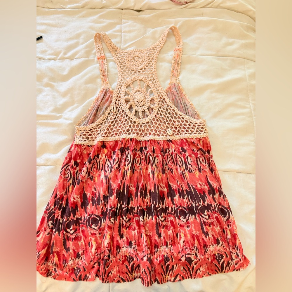 Free People Vibrant Crochet Tank Top